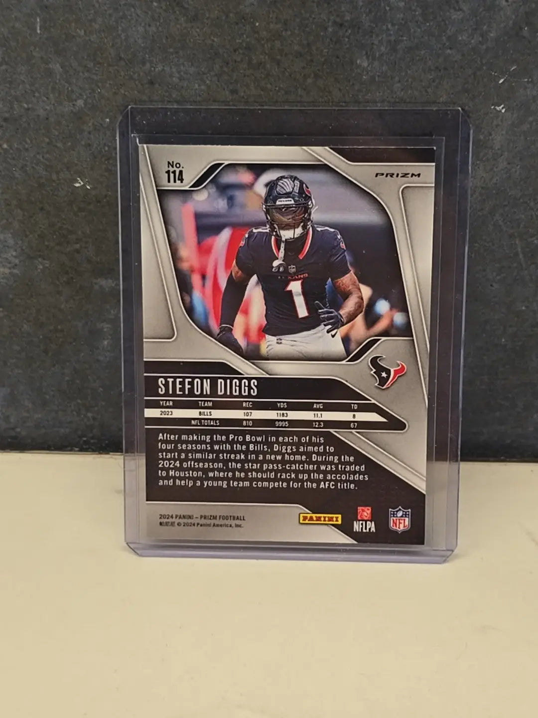 Stefon Diggs Orange Disco Prizm 2024 Panini Prizm Football #114 - Football Card Single