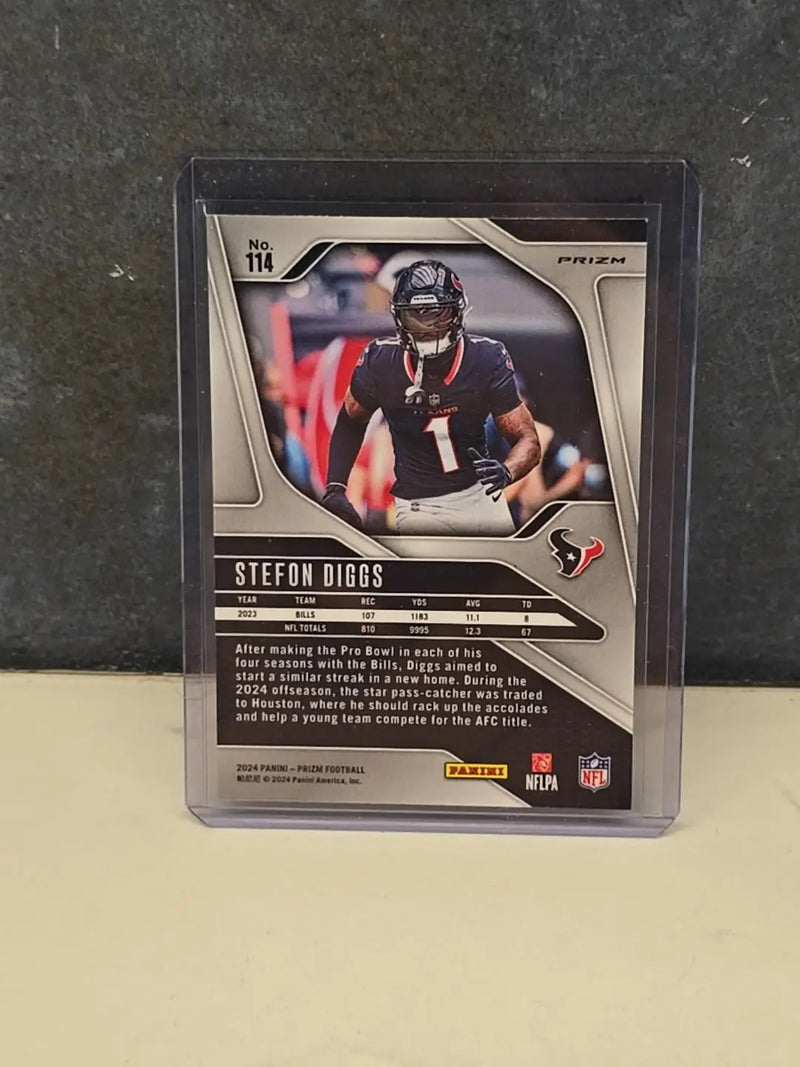 Stefon Diggs Orange Disco Prizm 2024 Panini Prizm Football #114 - Football Card Single