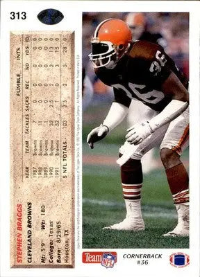 Stephen Braggs - 1992 Upper Deck - #313 - Football - Football Card Single