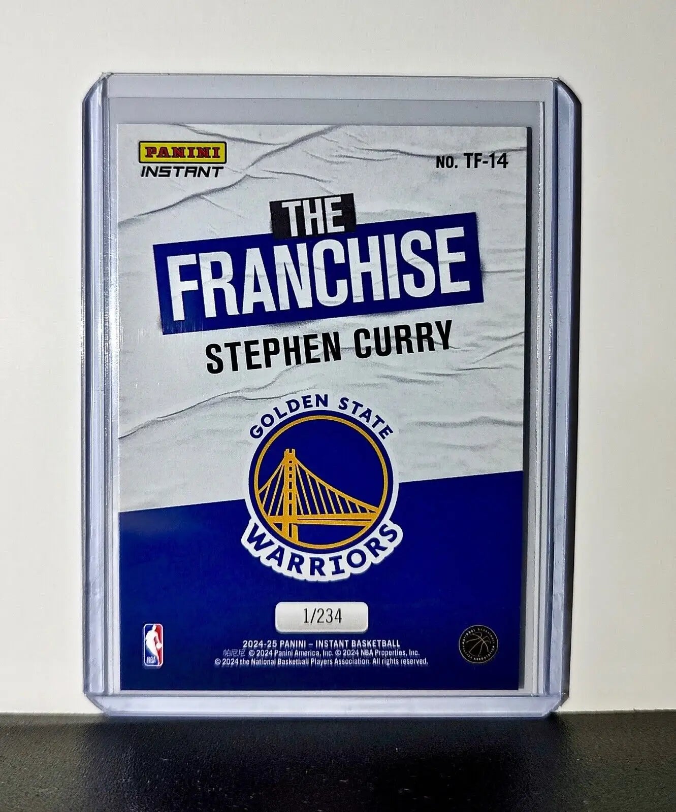 Stephen Curry 2024-25 Panini The Franchise NBA #14 Card Warriors 1/234