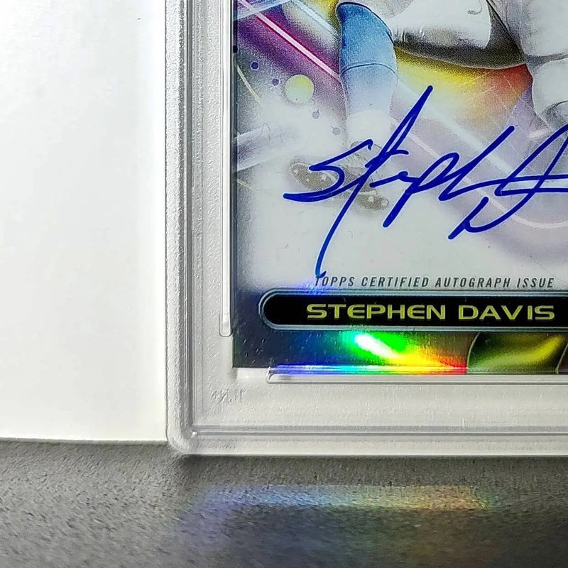 Stephen Davis 2023 Topps Chrome Cosmic #CCA-SD Refractor PSA 10 Auto 10 - Football Card Single