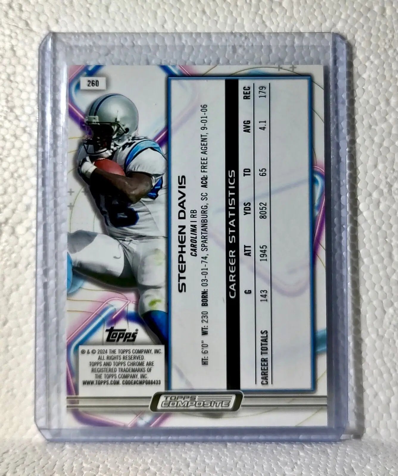 Stephen Davis 2023 Topps Chrome Cosmic NFL #260 Football Card Carolina Panthers - Football Card Single