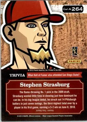 Stephen Strasburg - 2012 Panini Triple Play - #264 - Baseball - Baseball Card Single