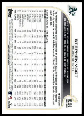 Stephen Vogt 2022 Topps Update #US260 Oakland Athletics - Baseball Card Single