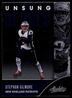 Stephon Gilmore 2020 Panini Absolute Unsung Heroes #UH-SG New England Patriots