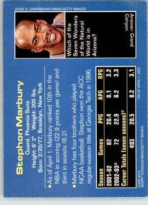 Stephon Marbury - 2003 Sports Illustrated for Kids - #273 - Multisport - Basketball Card Single