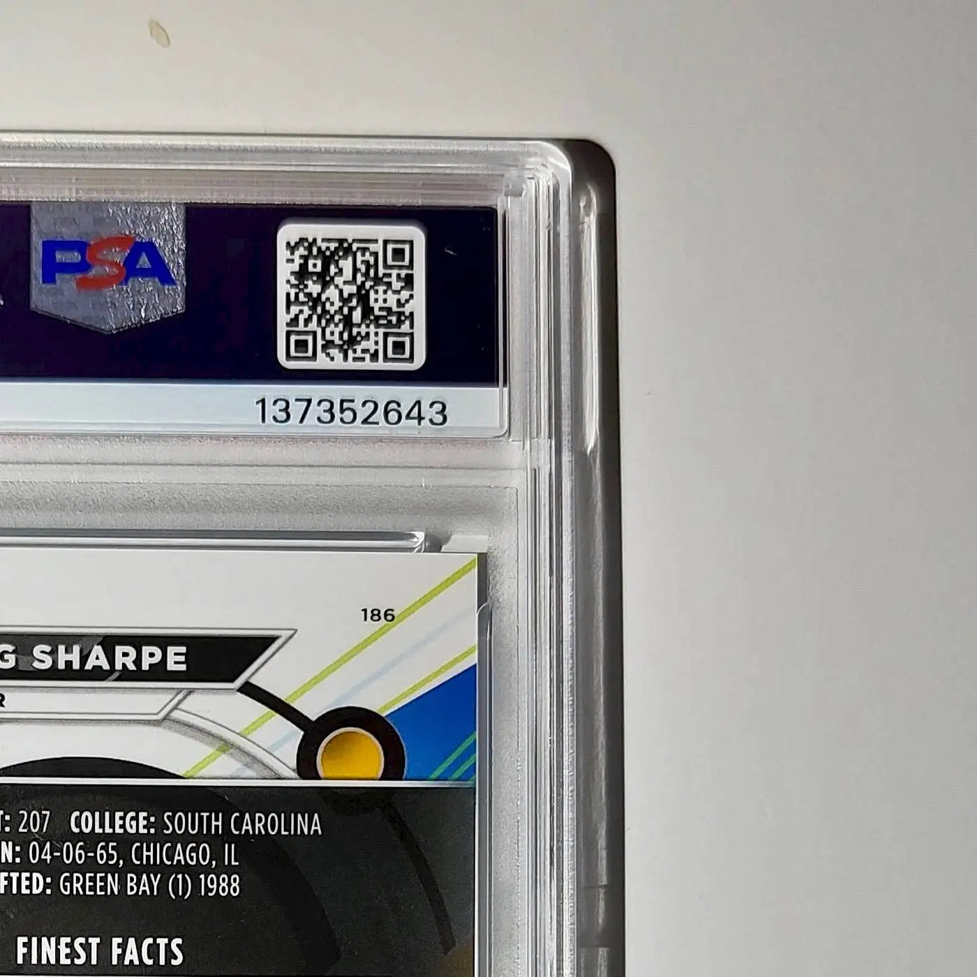 Sterling Sharpe 2023 Topps 64/99 Finest #186 Blue Checkerboard Refractor PSA 6