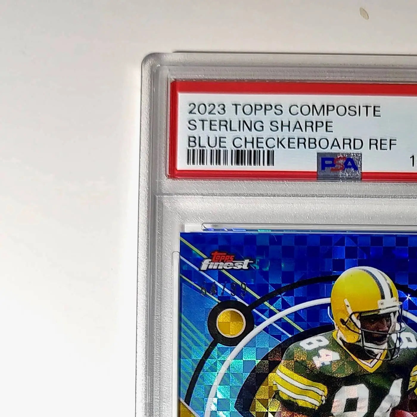 Sterling Sharpe 2023 Topps 64/99 Finest #186 Blue Checkerboard Refractor PSA 6