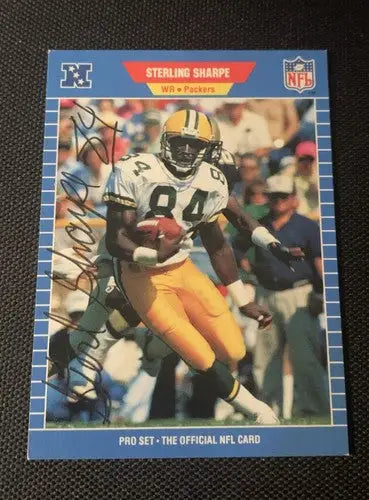 Sterling Sharpe Signed 1989 PACKERS ROOKIE card #550 JSA AUTO RC - Football Card Single