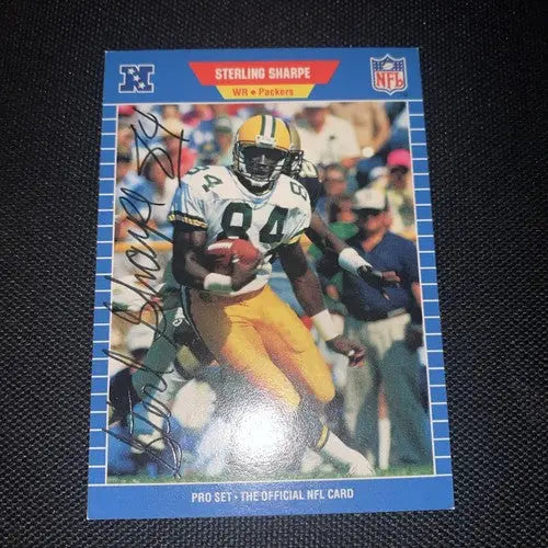 Sterling Sharpe Signed 1989 PACKERS ROOKIE card #550 JSA AUTO RC - Football Card Single