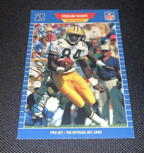 Sterling Sharpe Signed 1989 PACKERS ROOKIE card #550 JSA AUTO RC - Football Card Single