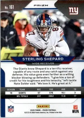 Sterling Shepard - 2020 Panini Prizm - #161 - Prizm Disco Football - Football Card Single