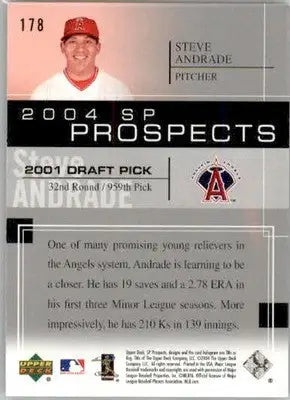 Steve Andrade - 2004 SP Prospects - #178 - RC,AUTO Baseball - Baseball Card Single