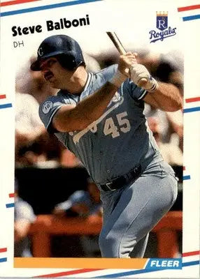 Steve Balboni - 1988 Fleer - #251 - Baseball - Baseball Card Single