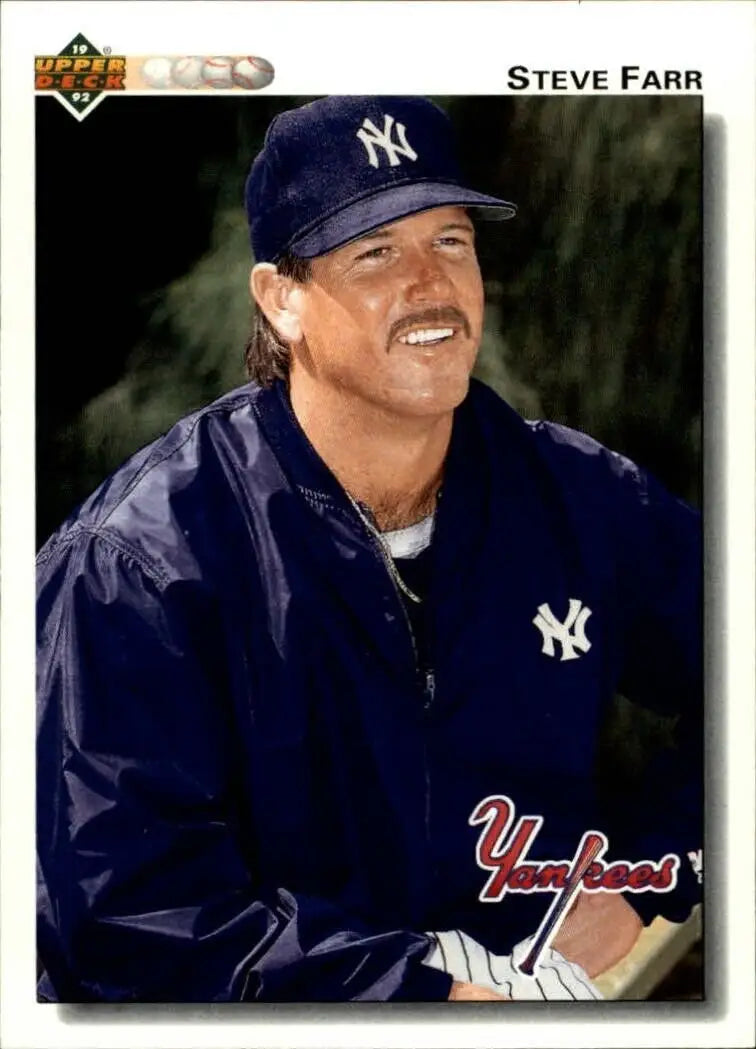 Steve Farr 1992 Upper Deck MLB #48 Baseball Card New York Yankees - Baseball Card Single