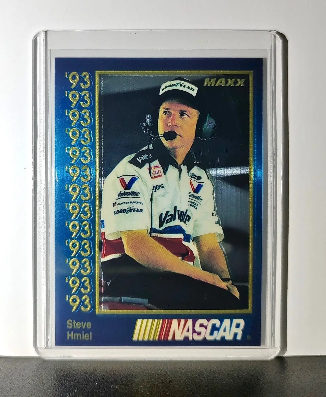 Steve Hmiel 1993 Maxx Premier Plus Racing #132 NASCAR Card Roush Racing - Racing Card Single