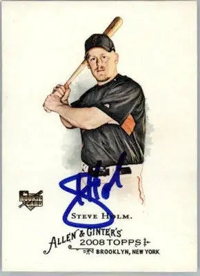 Steve Holm - 2008 Topps Allen & Ginter - #198 - RC,AUTO Baseball - Baseball Card Single