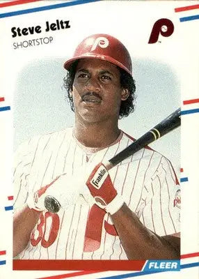 Steve Jeltz - 1988 Fleer - #308 - Baseball - Baseball Card Single