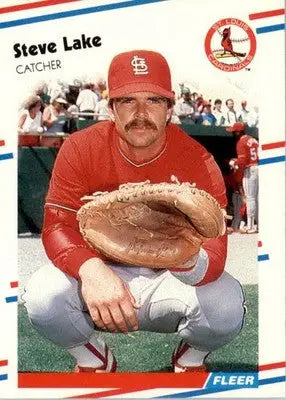 Steve Lake - 1988 Fleer - #38 - Baseball - Baseball Card Single