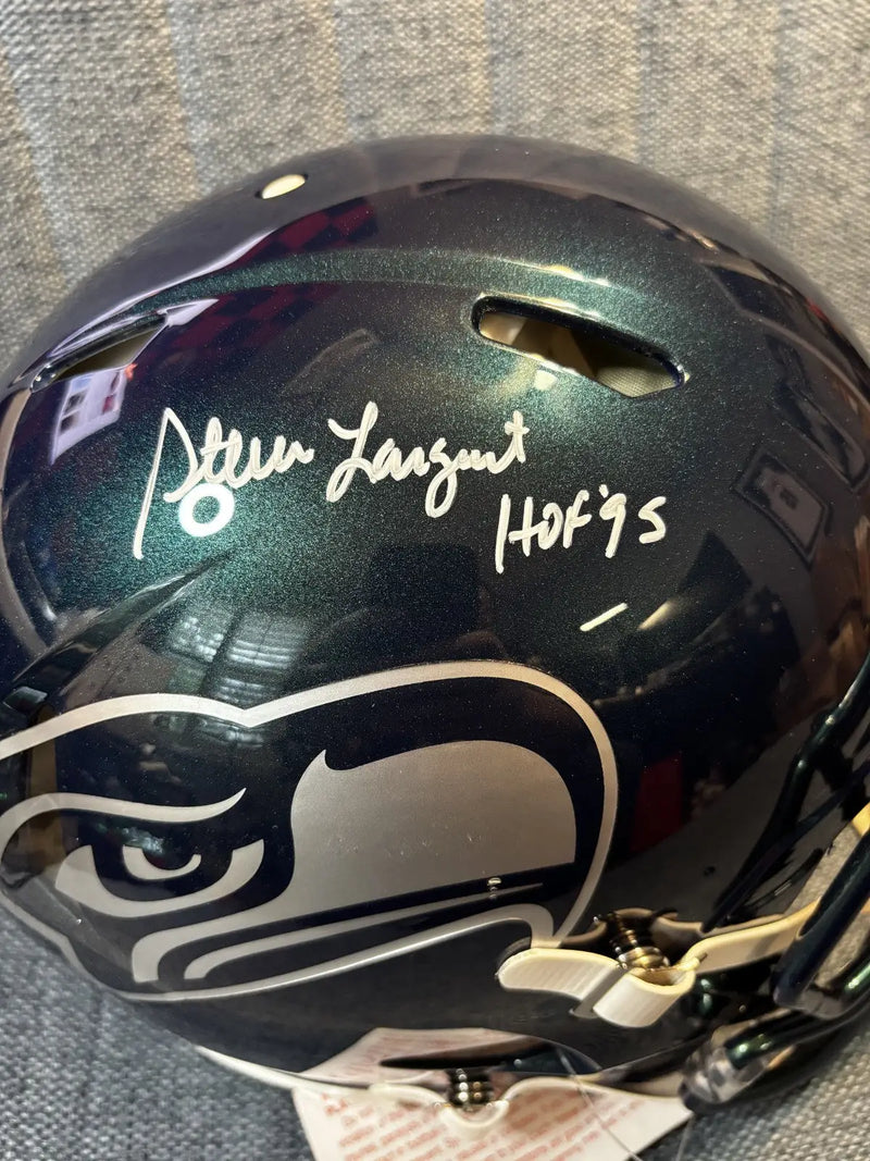 Steve Largent Signed Seahawks Full Size Authentic Speed Helmet HOF 95 Fanatics - Sports Memorabilia