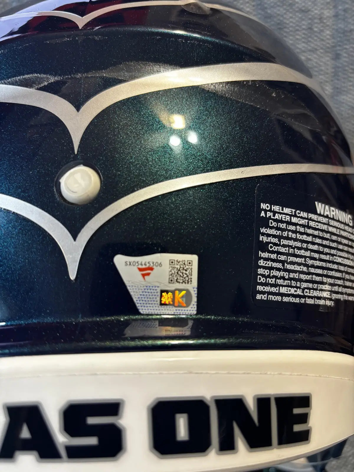 Steve Largent Signed Seahawks Full Size Authentic Speed Helmet HOF 95 Fanatics - Sports Memorabilia