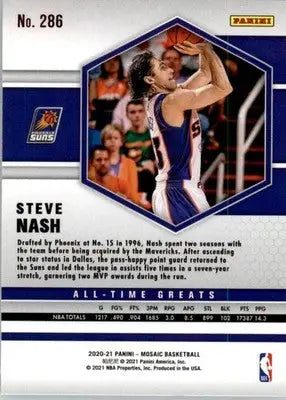 Steve Nash - 2020-21 Panini Mosaic - #286 - Basketball - Basketball Card Single