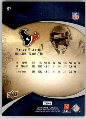 Steve Slaton - 2009 Upper Deck Icons - #87 - Football - Football Card Single