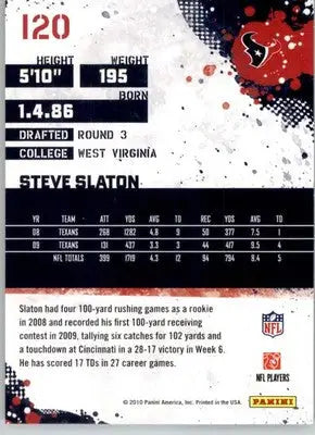 Steve Slaton - 2010 Score - #120 - Football - Football Card Single