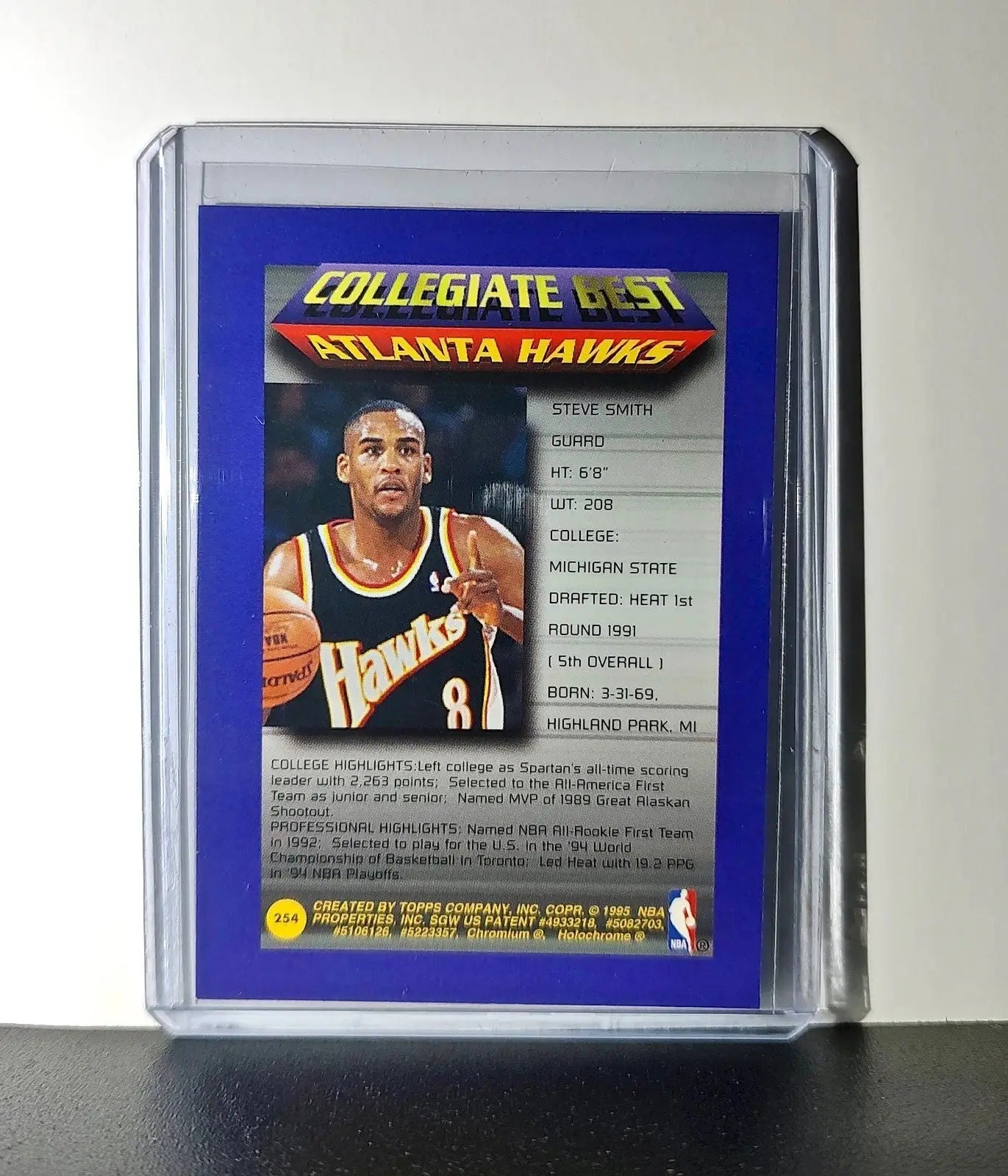 Steve Smith 1994-95 Topps Finest #254 Collegiate Best