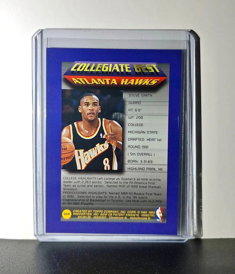 Steve Smith 1994-95 Topps Finest #254 Collegiate Best
