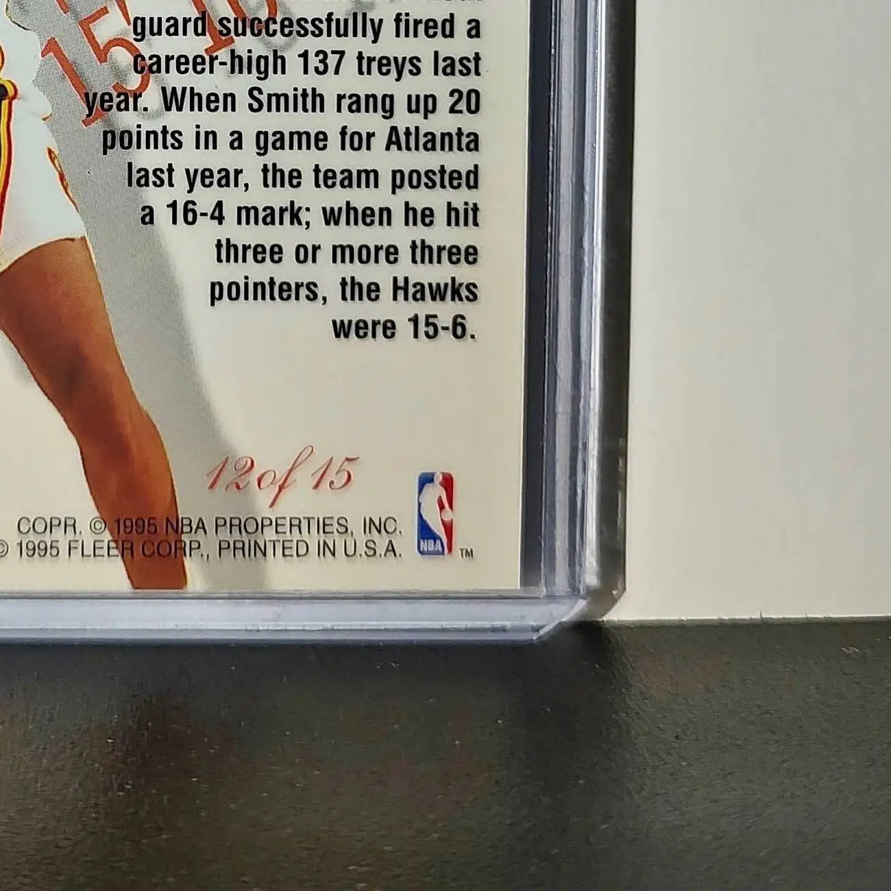 Steve Smith 1995-96 Flair NBA #12 Perimeter Power Card