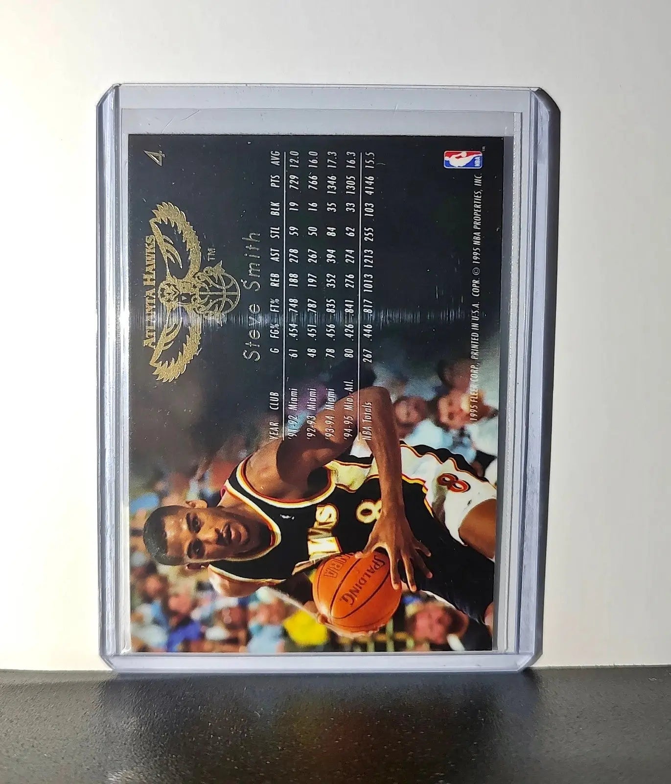 Steve Smith 1995-96 Flair NBA #4 Card Atlanta Hawks