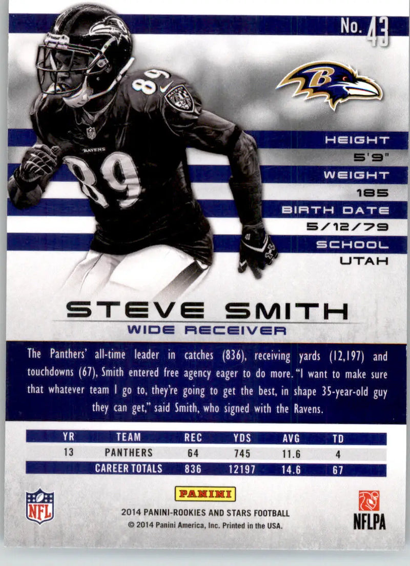 Steve Smith - 2014 Panini Rookies & Stars - #43 - Football - Football Card Single