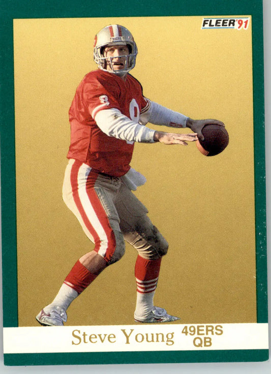 Steve Young - 1991 Fleer - #367 - Football - Football Card Single