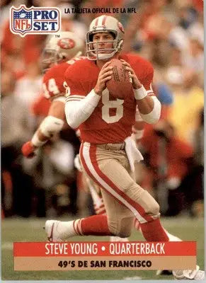 Steve Young - 1991 Pro Set - #296 - Football - Football Card Single