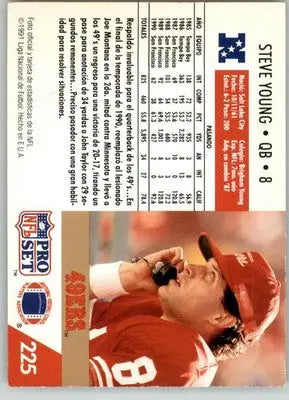 Steve Young - 1991 Pro Set - #296 - Football - Football Card Single