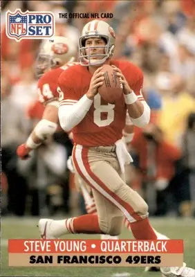 Steve Young - 1991 Pro Set - #296 - Football - Football Card Single