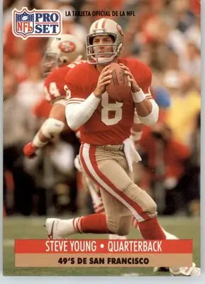 Steve Young - 1991 Pro Set - #296 - Football - Football Card Single