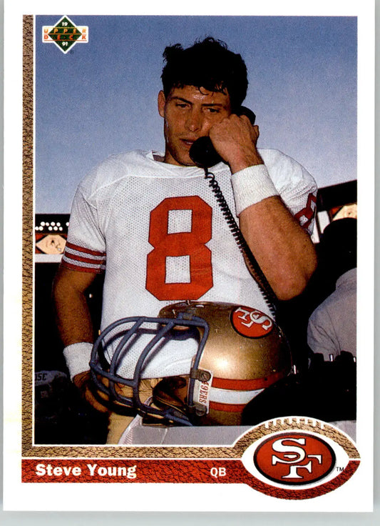 Steve Young - 1991 Upper Deck - #101b - Football - Football Card Single