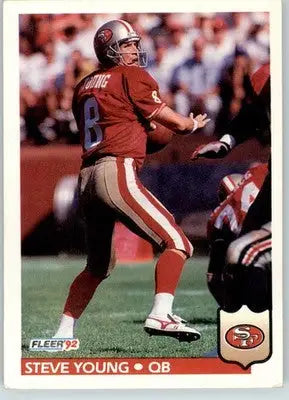 Steve Young - 1992 Fleer - #386 - Football - Football Card Single