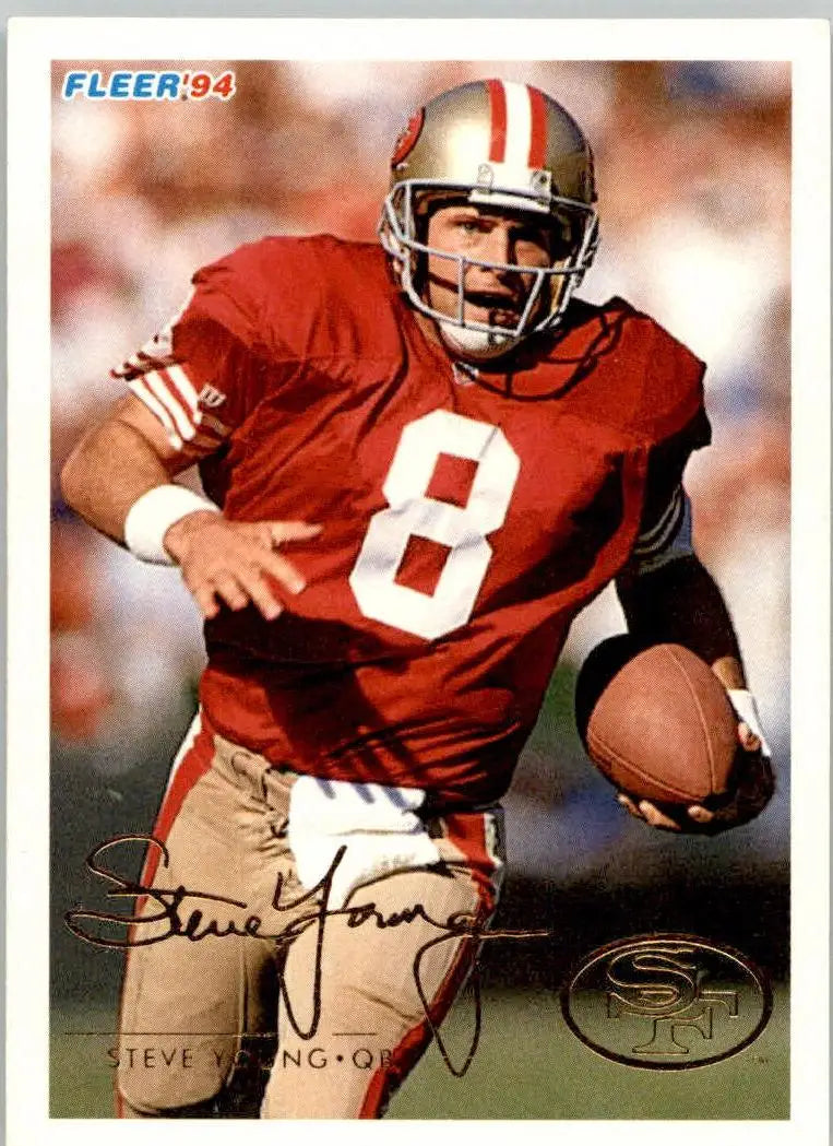 Steve Young - 1994 Fleer Shell FACT - #27 - Football - Football Card Single