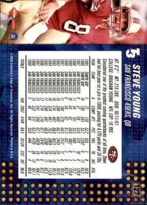 Steve Young - 2000 Collector’s Edge T3 - #127 - Football - Football Card Single
