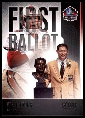 Steve Young 2022 Score First Ballot #FB-SY San Francisco 49ers - Football Card Single