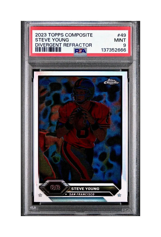 Steve Young 2023 Topps Chrome #49 Sepia Refractors PSA 9 Mint - Football Card Single