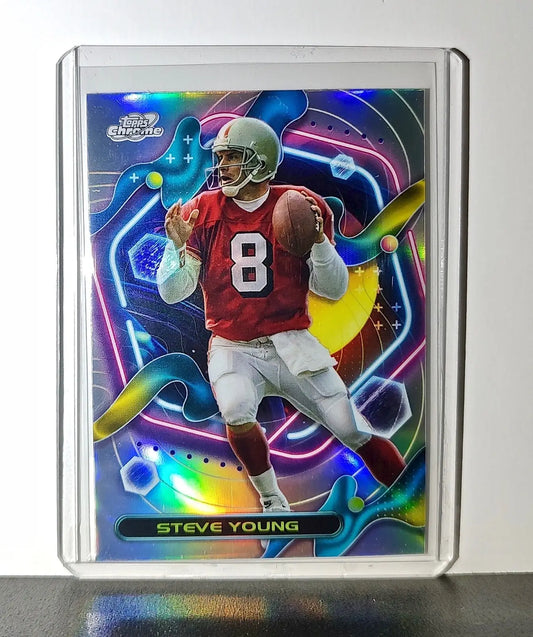 Steve Young 2023 Topps Chrome Cosmic Refractor NFL #295 Card SF 49ers - Football Card Single