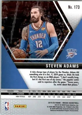 Steven Adams - 2019-20 Panini Mosaic - #173 - Basketball - Basketball Card Single