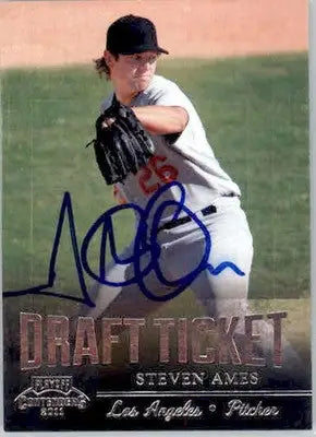Steven Ames - 2011 Playoff Contenders - #DT47 - AUTO Draft Ticket Baseball - Baseball Card Single