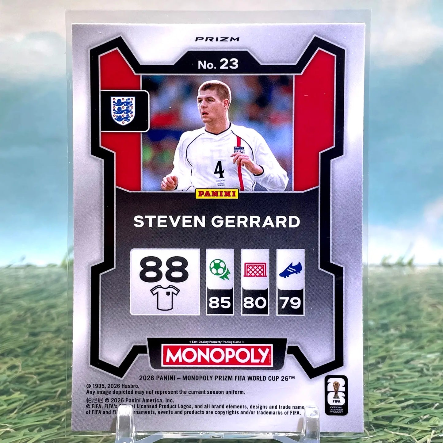 STEVEN GERRARD 2026 Panini Prizm Monopoly FIFA World Cup #23 Red Prizm - Soccer Card Single