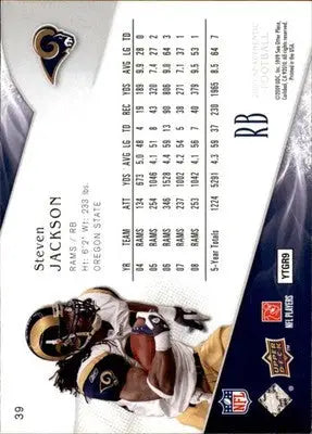 Steven Jackson - 2009 SP Authentic - #39 - Football - Football Card Single