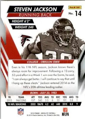 Steven Jackson - 2014 Panini Absolute - #14 - Retail Football - Football Card Single